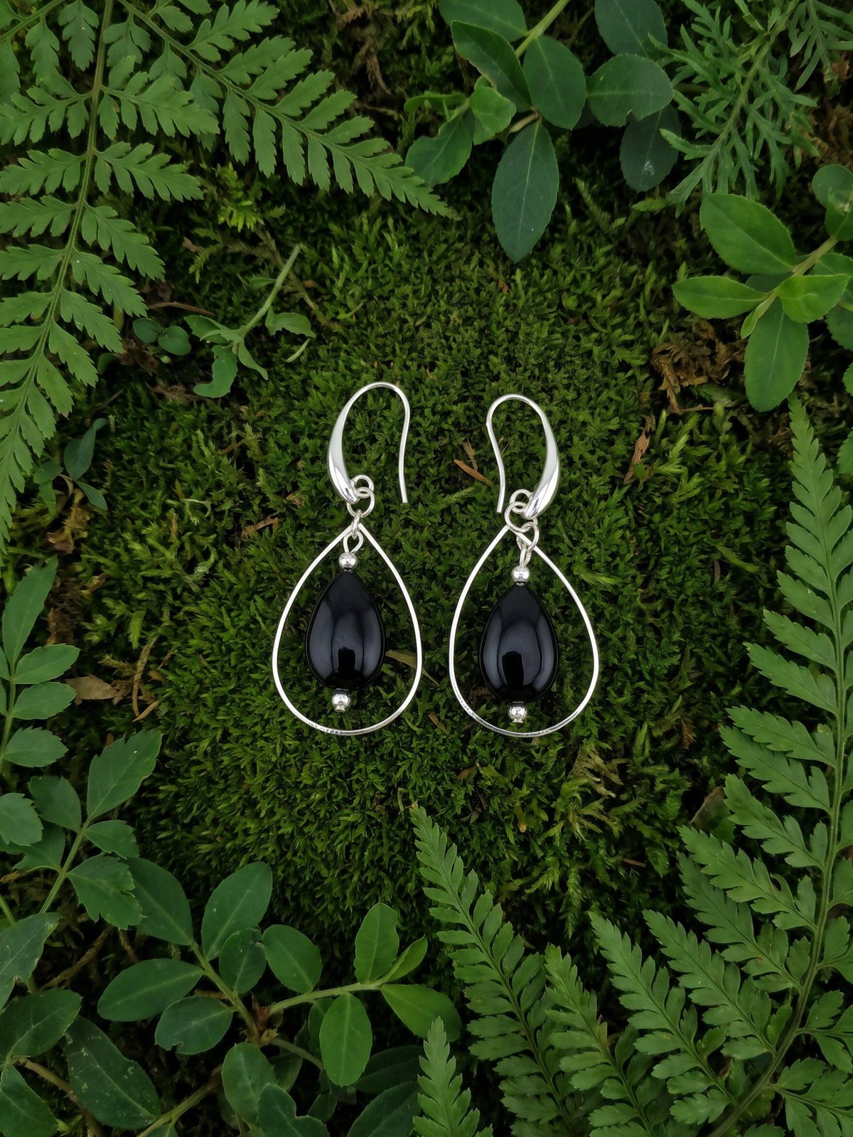 Onyx Teardrop Earrings