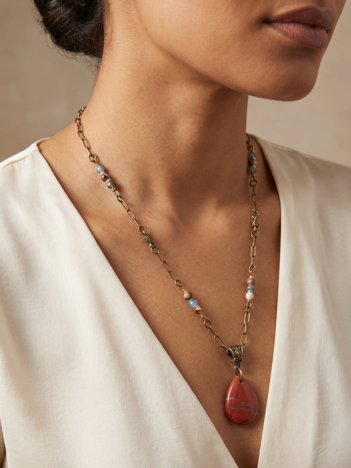 Natural Stone Pendant Necklace
