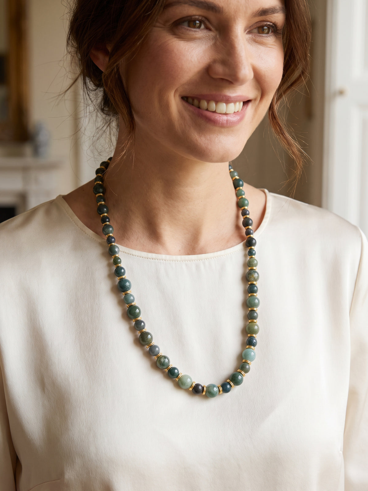 Moss Agate Bold is Beautiful Necklace