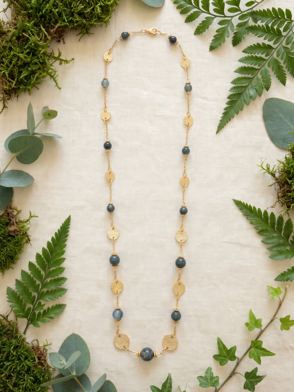 Moss Agate It's Beautiful to Be Linked Necklaces
