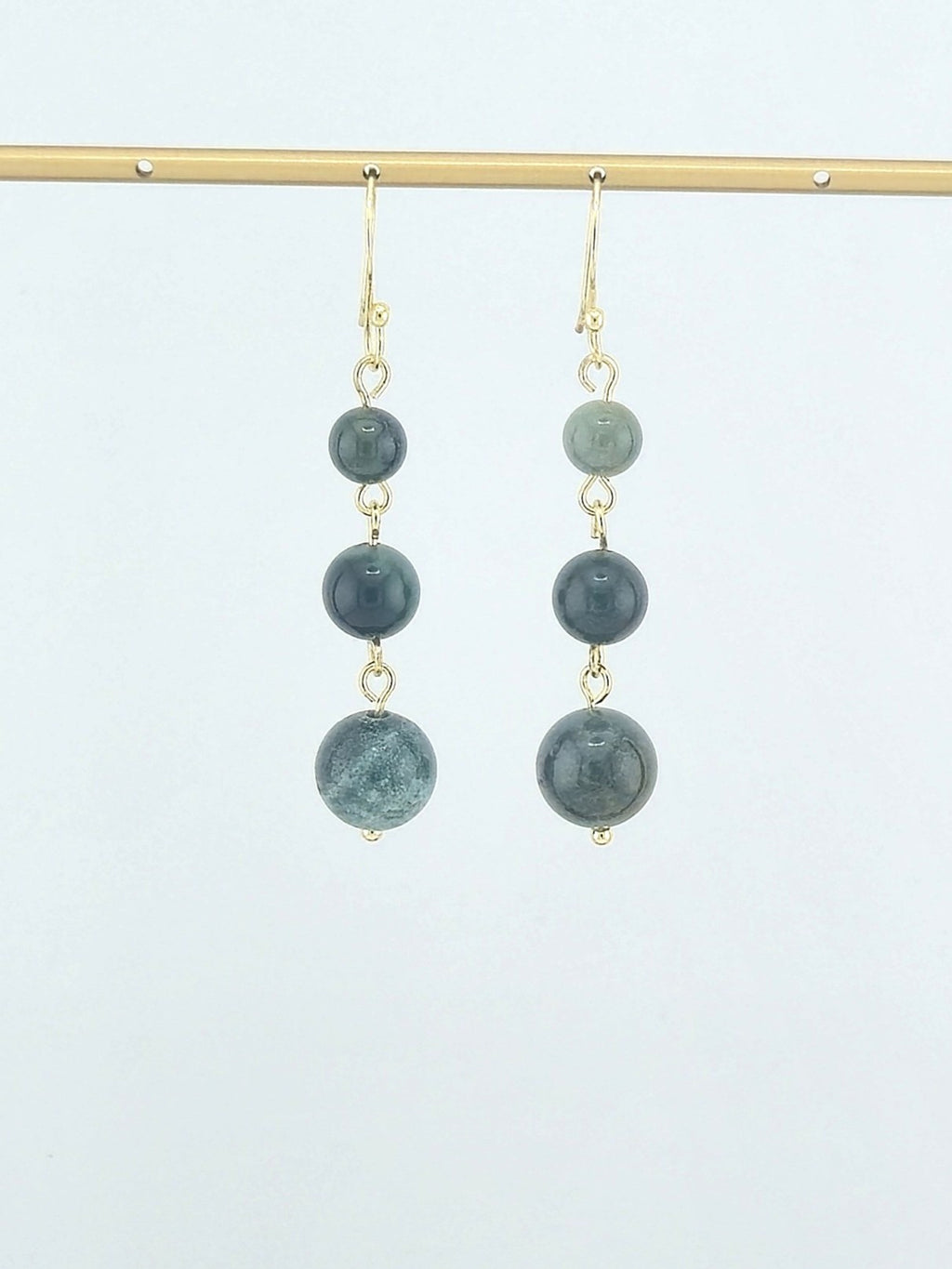 Moss Agate Dangles