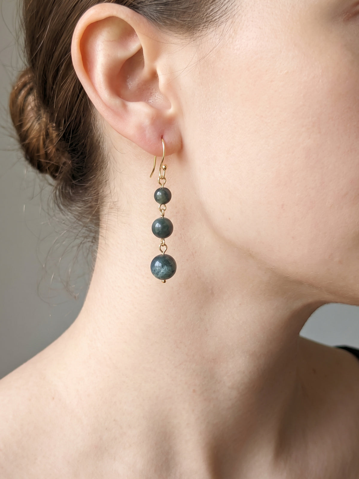 Moss Agate Dangles
