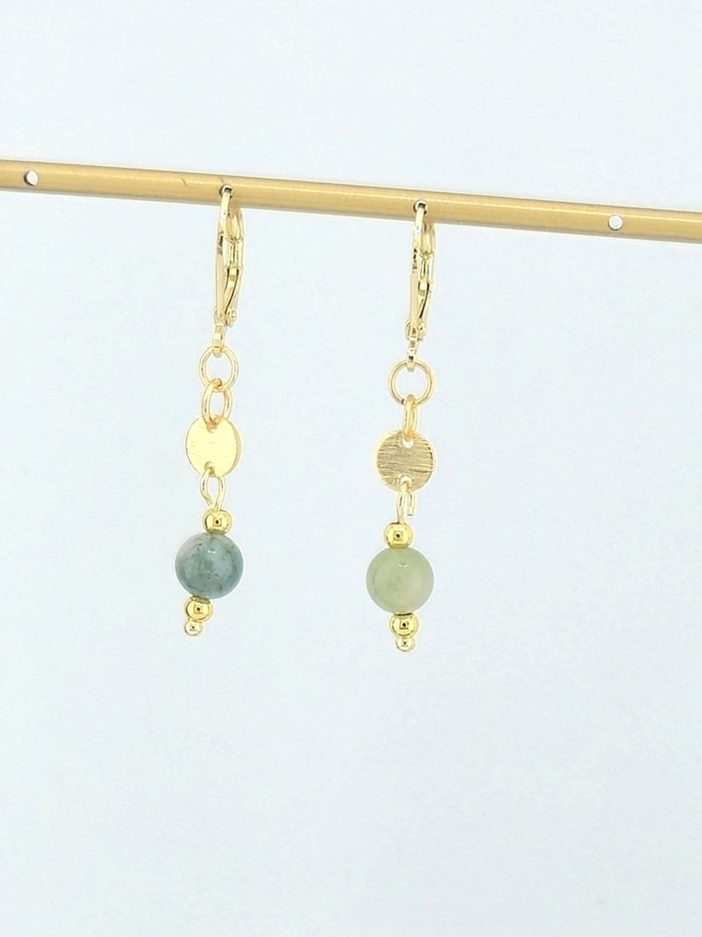 Moss Agate Simply Beautiful Dangles