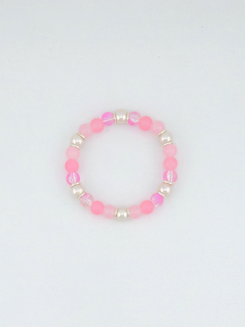 Pretty in Pink Glass Bead Bracelet