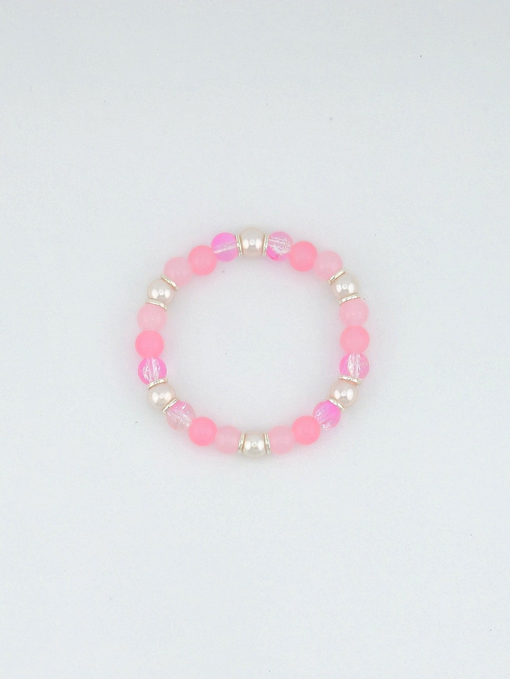 Pretty in Pink Glass Bead Bracelet