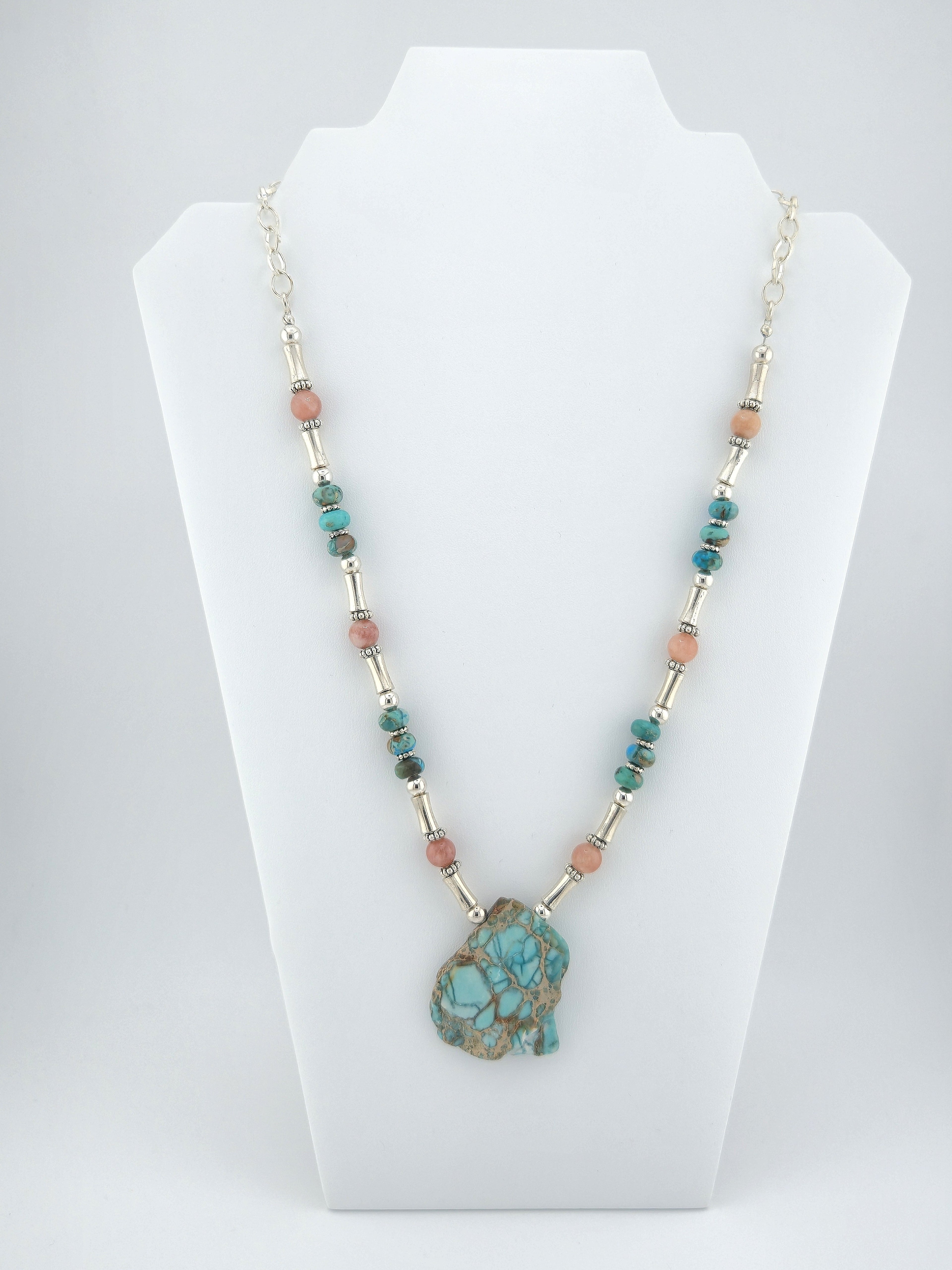 Natural Cut Turquoise Necklace