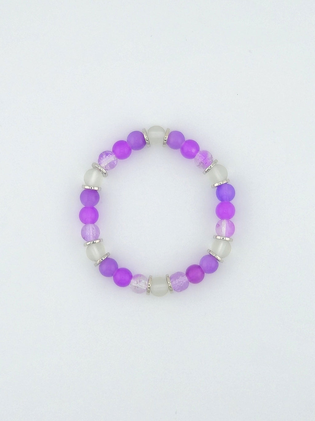 Purple Ombre Glass Bead Bracelet