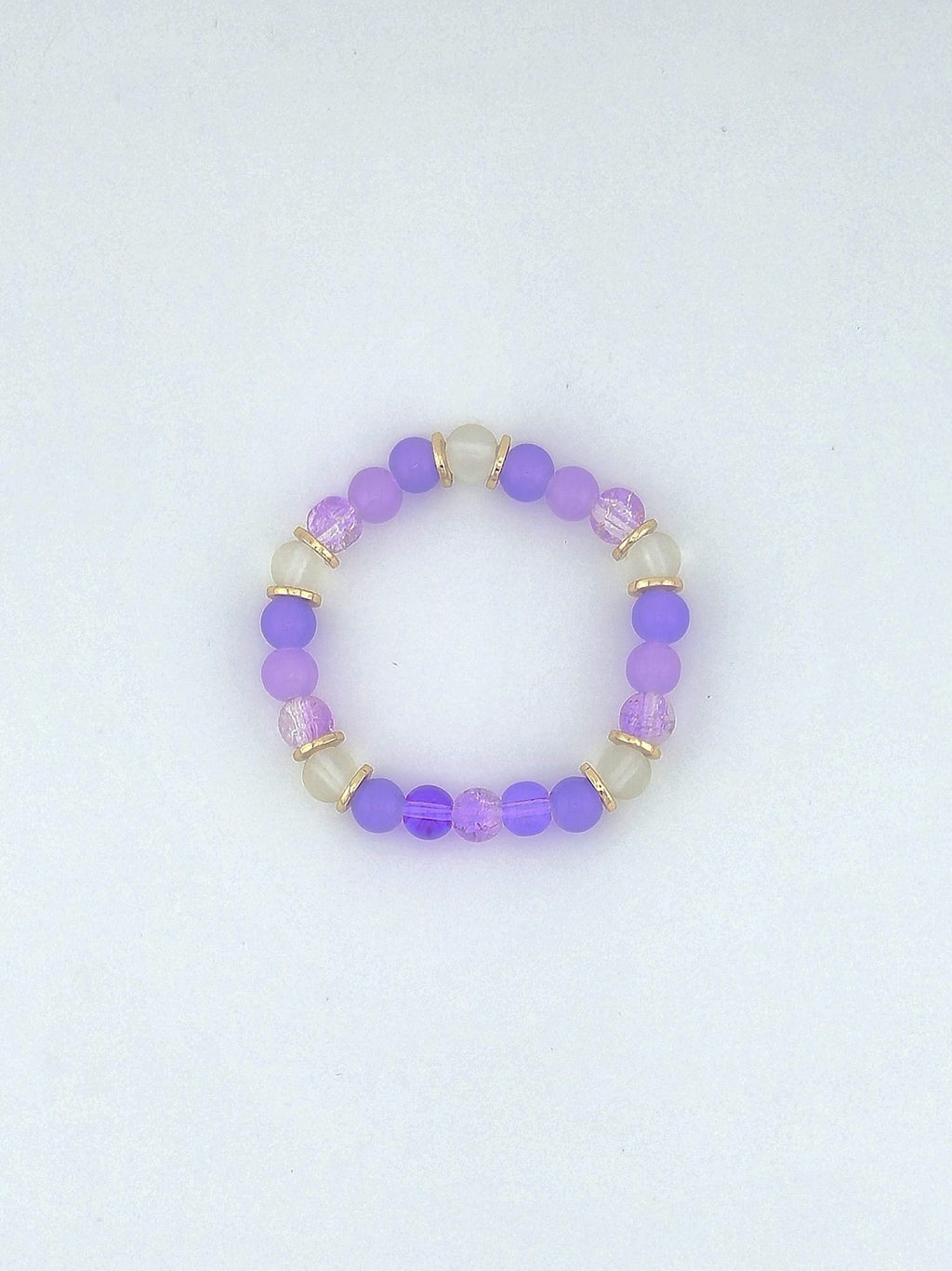 Purple Ombre Glass Bead Bracelet