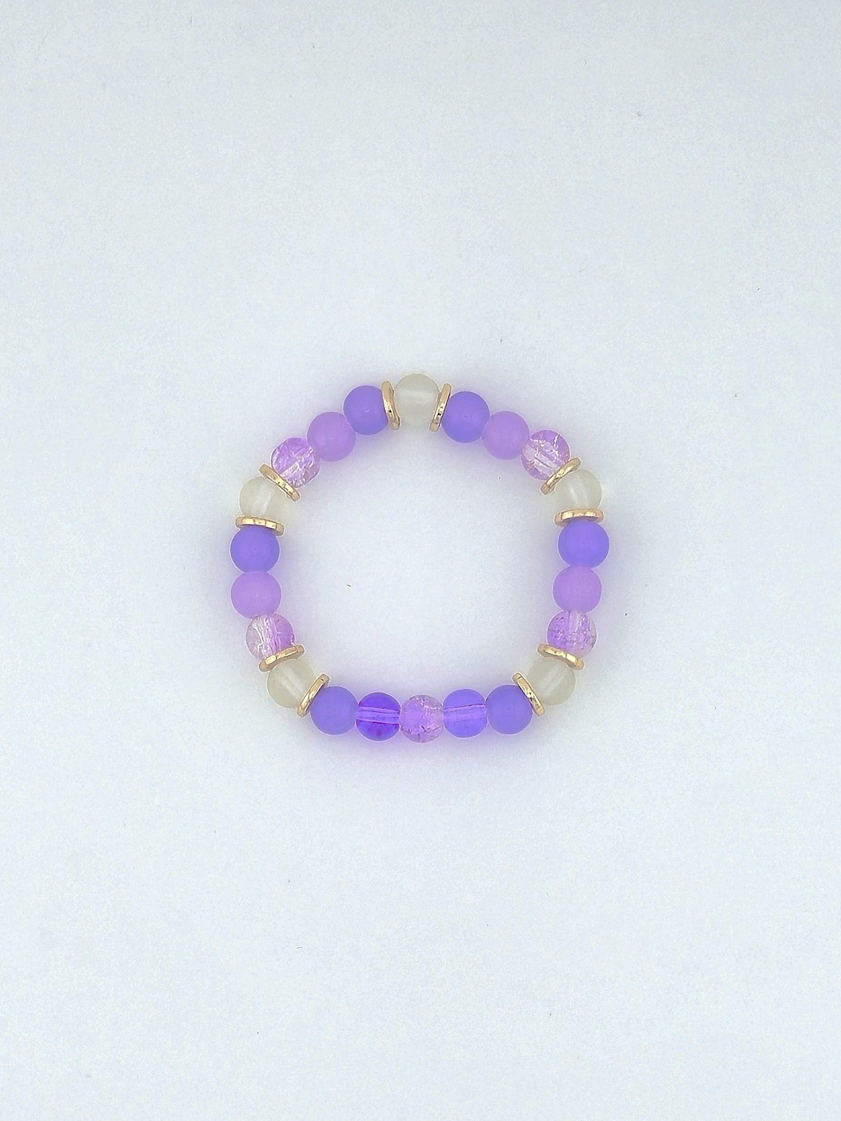 Purple Ombre Glass Bead Bracelet