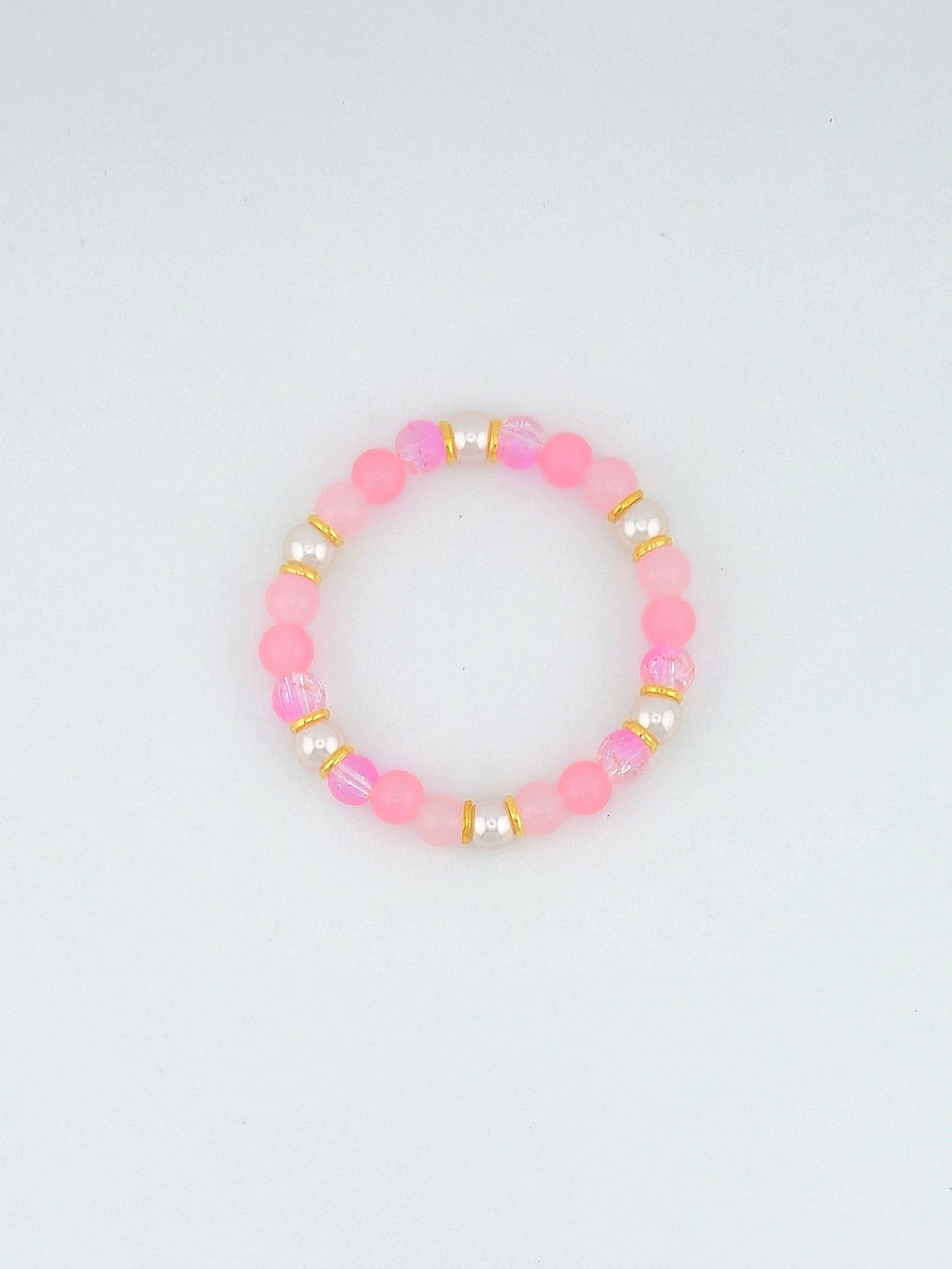 Pretty in Pink Glass Bead Bracelet
