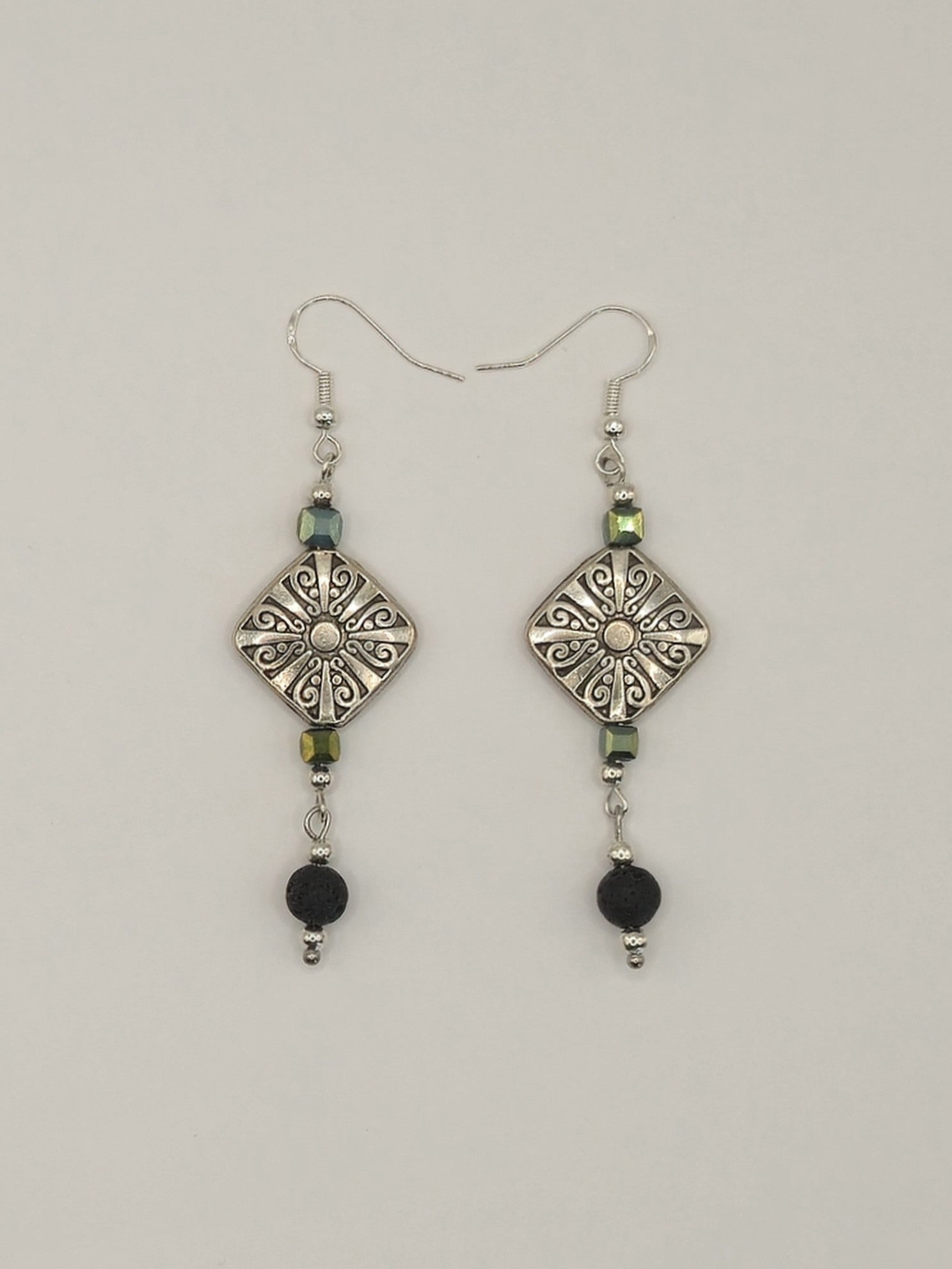 Tibetan Silver Pendant Earrings