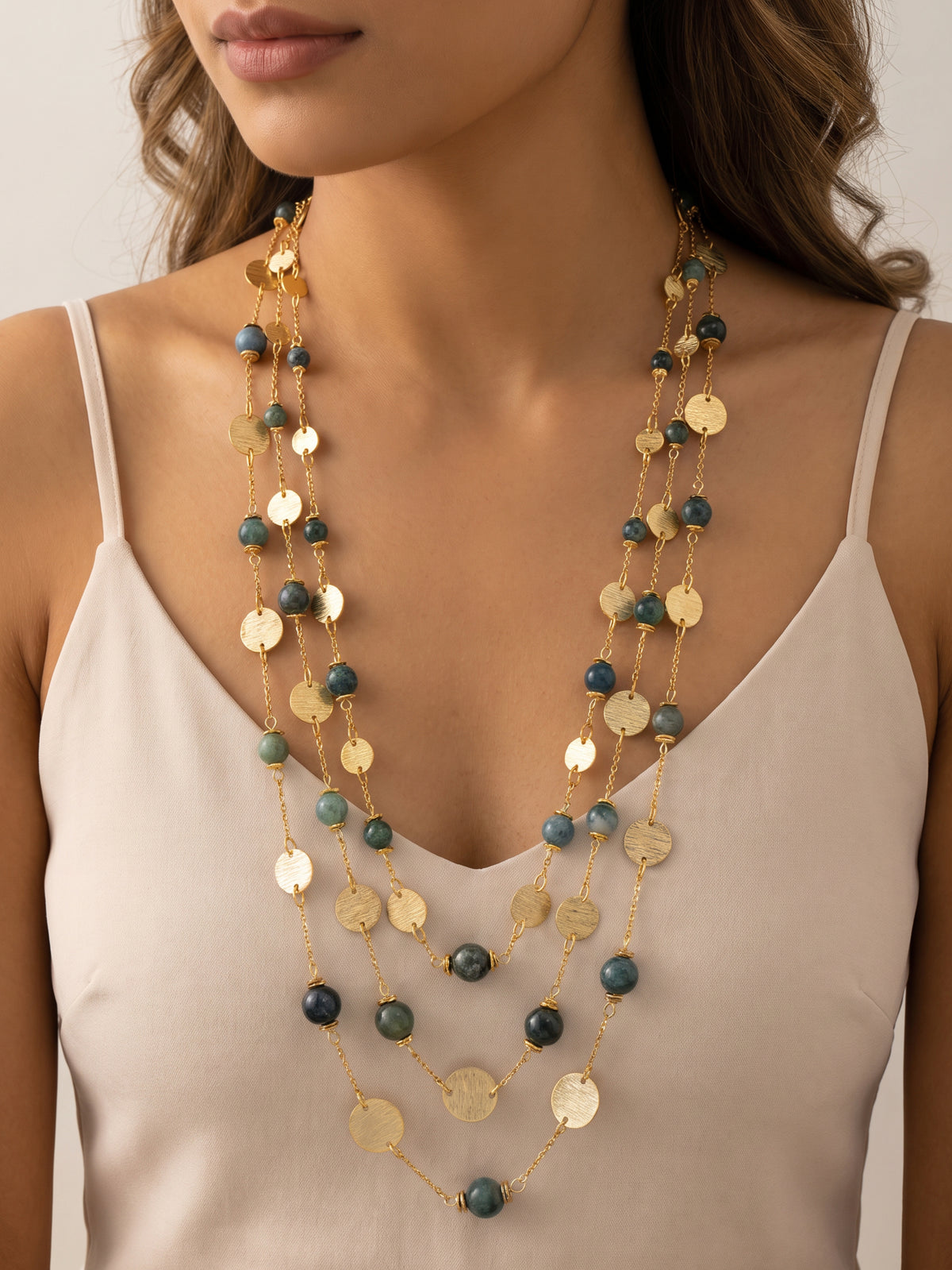 Moss Agate It's Beautiful to Be Linked Necklaces