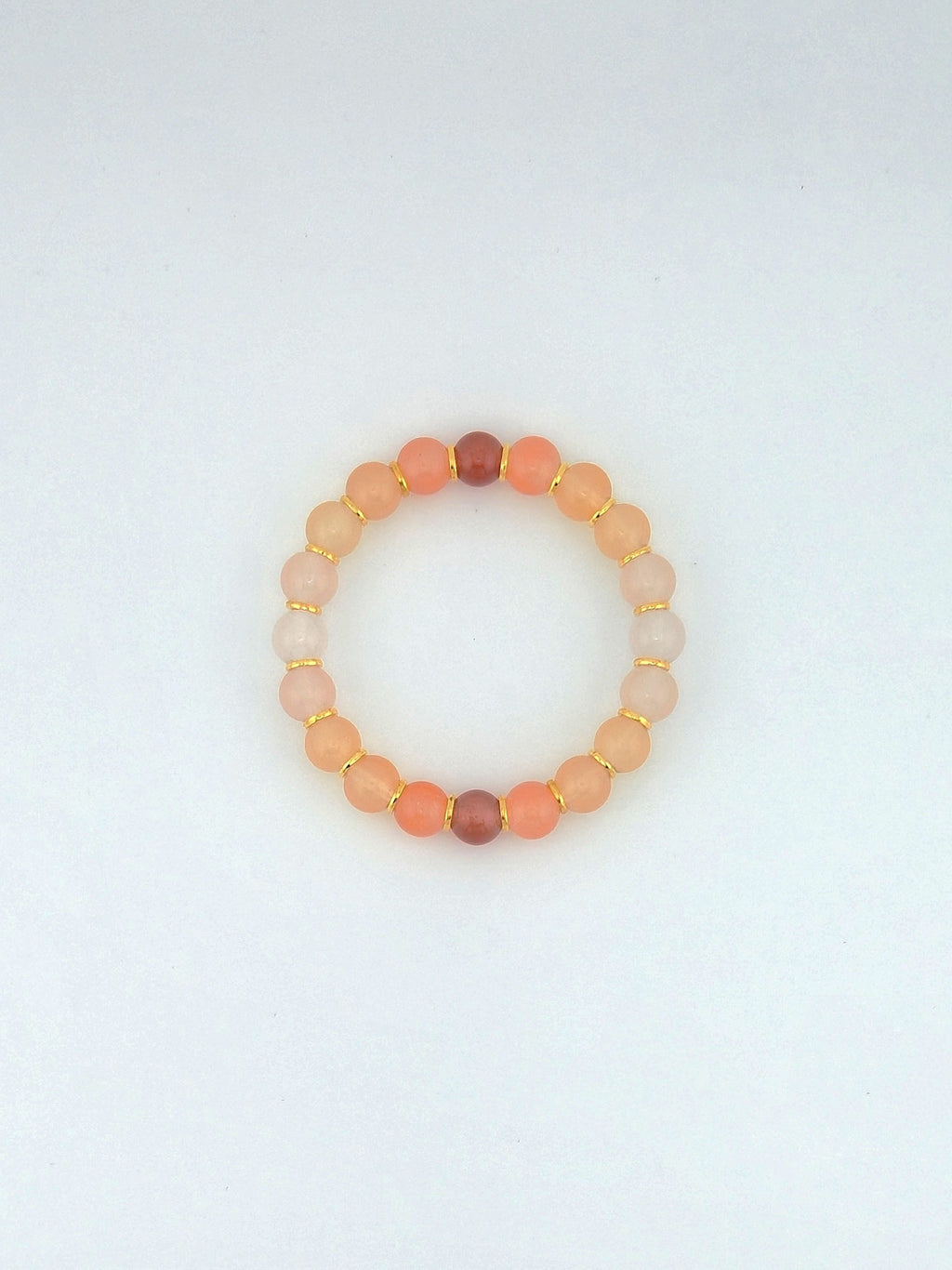 Citrine Ombre Glass Bead Bracelet