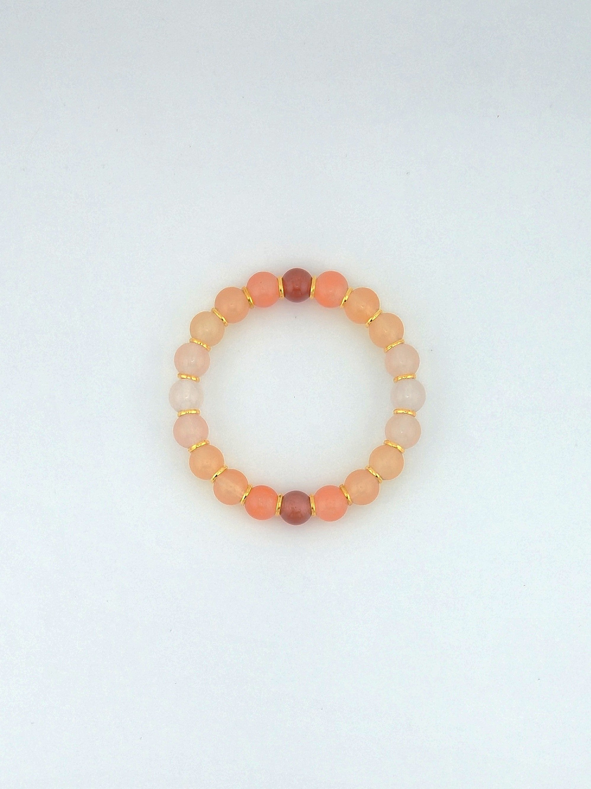 Citrine Ombre Glass Bead Bracelet